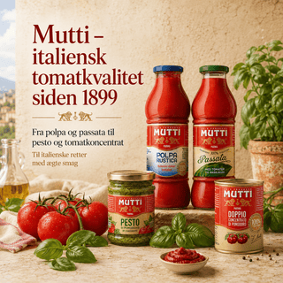Oplev Mutti – italienske tomatprodukter med familietradition siden 1899, kendt for kvalitet, smag og ægte italienske råvarer.