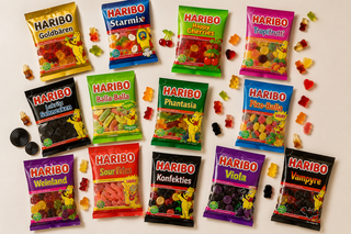 Oplev HARIBO – ikonisk slik med historie siden 1920, fyldt med vingummi, lakrids, syrlige favoritter og farverige klassikere til hygge, fest og fil