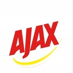 Ajax logo – globalt rengøringsmærke kendt for kraftig rengøringseffekt og friske dufte til hele hjemmet.