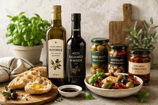 Olivenolie, balsamico og antipasti hos Køb og Spar
