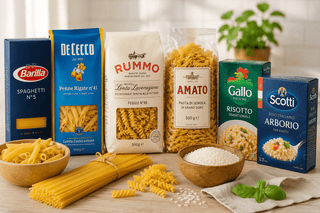 Pasta og ris fra Barilla, De Cecco, Rummo og Amato