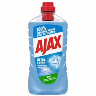 Ajax universal ultra fresh Ajax Ultra Fresh Universal Vaskemiddel 1 liter koncentreret universalrengøring til gulve, fliser, PVC og sten.
Fjerner effektivt indgroet fedt, snavs og pletter uden at efterlade striber på blanke overflader.
Ideel til daglig gulvvask og rengøring i køkken, badeværelse og hele hjemmet med en frisk og behagelig duft. Ajax Ultra Fresh Universal Vaskemiddel 1 liter koncentreret universalrengøring til gulve, fliser, PVC og sten.
Fjerner effektivt fedt, snavs og pletter uden at efterla