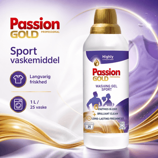 Sport vaskemiddel 1L – Passion Gold (25 vask)