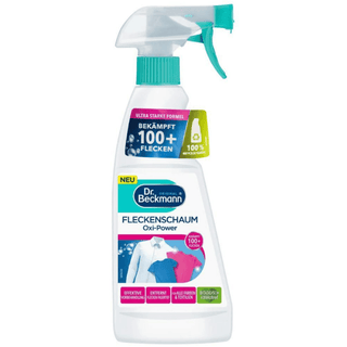 Dr. Beckmann Oxi-Power Pletfjerner 500 ml – effektiv skum mod over 100 typer pletter som kaffe, vin, fedt og makeup. Trænger dybt ind i tekstilfibrene og fjerner selv indtørrede misfarvninger. Velegnet til hvide og farveægte tekstiler. Køb online hos Købogspar. Dr. Beckmann Oxi-Power pletfjerner 500 ml – kraftig og dybdevirkende pletfjerner til vanskelige pletter