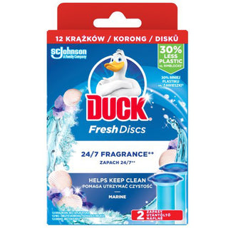 Duck | Fresh Discs Marine Refill | 2 Stk. | 14,95/Stk. - Køb og sparDuck Fresh Discs Marine 12 stk – gel toilet rens med frisk duft, Købogspar hurtig levering