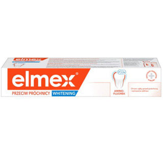 Elmex Anti-Karies Whitening Tandpasta 75 ml – effektiv tandpasta med fluorid og Neo-Aminex teknologi der beskytter mod caries, remineraliserer emaljen, reducerer syreskader og fjerner misfarvninger skånsomt for at genskabe tændernes naturlige hvidhed, ideel til daglig brugElmex | Tandpasta Whitening - Mod Caries | 75ml | 426.00/L. - Køb og spar