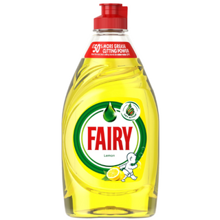 Fairy Opvaskemiddel Lemon 320ml – ultra-koncentreret opvaskemiddel mod fedt og madrester, frisk duft af citron, effektiv rengøring med én dråbe, let at skylle af og giver skinnende rent service; hurtig levering fra KøbogsparFairy Washing Up Liquid 320ml Lemon 