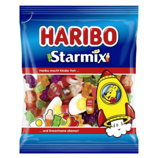 Haribo Starmix 175 g – klassisk vingummimix med Goldbears, skumhjerter og frugtige vingummiringe. Populær Haribo blanding med både blød skum og fast vingummi i én pose. Farverig 175 g pose perfekt til fredagsslik, hygge og deling med familien. Kendt Haribo kvalitet med frugtige smage som både børn og voksne elsker. Ideel størrelse til madpakken eller film aften. Køb Haribo Starmix online hos Købogspar med hurtig levering i Danmark.