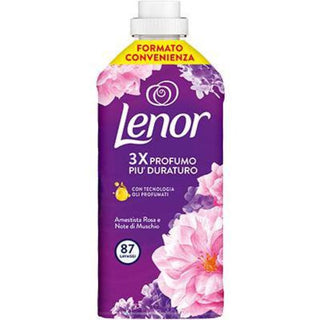 Lenor Ametista Rosa e Note di Muschio er koncentreret skyllemiddel med langvarig duft af rosa ametyst og moskusnoter. Rækker til 87 vaske og giver blødt, friskt og velduftende tøj. Køb Lenor skyllemiddel online til lav pris — blandt de billigste skyllemidler og dagligvarer. Søgeord: Lenor Ametista Rosa, Lenor skyllemiddel, 87 vaske, moskusduft, koncentreret skyllemiddel, billigst online, dagligvarer billigst.