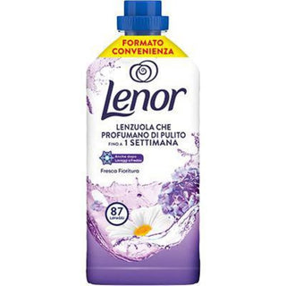 Lenor Fresco Fioritura er koncentreret skyllemiddel med frisk blomsterduft og langvarig renhedsfølelse til tøj, sengetøj og håndklæder. Rækker til 87 vaske og giver blødt, friskt og velduftende tøj. Køb Lenor skyllemiddel online til lav pris — blandt de billigste skyllemidler og dagligvarer. Søgeord: Lenor Fresco Fioritura, Lenor skyllemiddel, 87 vaske, blomsterduft, koncentreret skyllemiddel, billigst online, dagligvarer billigst.