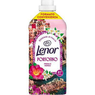 Lenor Portofino Fresia e Neroli er koncentreret skyllemiddel med italiensk inspireret blomsterduft af fresia og neroli. Rækker til 87 vaske og giver blødt, friskt og velduftende tøj. Køb Lenor skyllemiddel online til lav pris — blandt de billigste skyllemidler og dagligvarer. Søgeord: Lenor Portofino, Fresia Neroli, skyllemiddel, 87 vaske, blomsterduft, koncentreret skyllemiddel, billigst online, dagligvarer billigst.