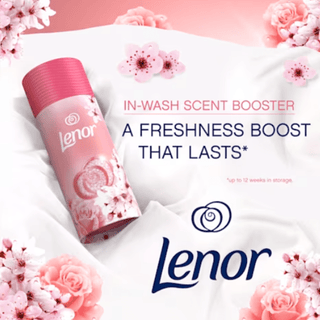 Lenor Scent Booster Cherry Blossom & Rose Water – booster duften i vasken, giver ren og blid blomsteraroma med lang holdbarhed, ideel til alle tekstiler – hurtig levering hos Købogspar.Lenor Beads 176g Cherry Blossom & Rose Water 