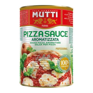 Mutti Pizzasauce Aromatizzata Professional er en italiensk pizzasauce med 100% italienske tomater, basilikum og aromatiske krydderier. Perfekt til hjemmelavet pizza, pizzabund, focaccia, pasta, tomatsauce og italienske retter. Køb Mutti pizzasauce online til lav pris — blandt de billigste italienske dagligvarer. Søgeord: Mutti Pizzasauce, Mutti Aromatizzata, pizzasauce, italiensk pizzasauce, tomatsauce til pizza, professional pizzasauce, billigst online, dagligvarer billigst.