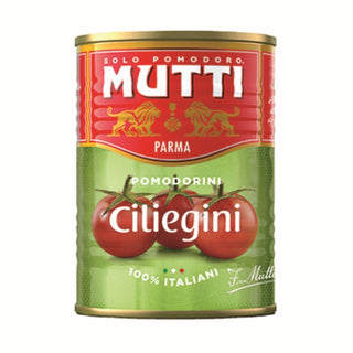 Mutti Pomodorini Ciliegini er små, søde italienske cherrytomater på dåse, lavet af 100% italienske tomater. Perfekte til pasta, pizza, bruschetta, salater, tomatsauce, gryderetter og autentisk italiensk madlavning. Køb Mutti cherrytomater online til lav pris — blandt de billigste italienske dagligvarer. Søgeord: Mutti Pomodorini Ciliegini, Mutti cherrytomater, italienske cherrytomater, tomater på dåse, pomodorini, billigst online, dagligvarer billigst.