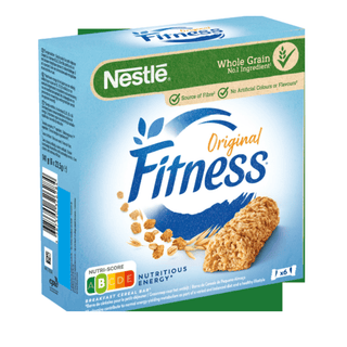 Nestlé Fitness Original er sprøde cerealbarer med fuldkorn som hovedingrediens, kilde til fibre og uden kunstige farver eller aromaer. Perfekt som snack, morgenmad på farten, madpakke eller mellemmåltid. Køb Fitness cerealbarer online til lav pris — blandt de billigste snacks og dagligvarer. Søgeord: Nestlé Fitness Original, cerealbar, fuldkornsbar, fiberrig snack, morgenmad bar, billigst online, dagligvarer billigst.