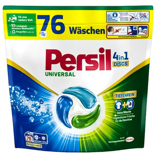 Persil Universal 4in1 vaskekapsler 76 stk – kraftfulde og koncentrerede vaske kapsler til daglig tøjvask, kombinerer pletfjerning, hygiejnisk friskhed, farvebeskyttelse og skånsom fiberpleje i én kapsel; trænger dybt ind i tekstilfibrene og fjerner selv genstridige pletter, modvirker gulning og lugtgener i både tøj og vaskemaskine, giver ensartede vaskeresultater uden besværlig dosering – hurtig levering hos Købogspar