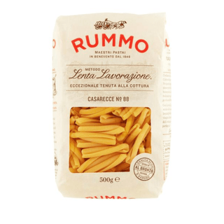 Rummo Casarecce Nr. 88 er italiensk pasta med god al dente konsistens, perfekt til tomatsauce, pesto, kødsauce, grøntsager og nem aftensmad. Køb Rummo pasta online til lav pris — blandt de billigste valg til italiensk madlavning. Søgeord: Rummo Casarecce, Rummo pasta, pasta 500 g, italiensk pasta, billigst online, dagligvarer billigst.