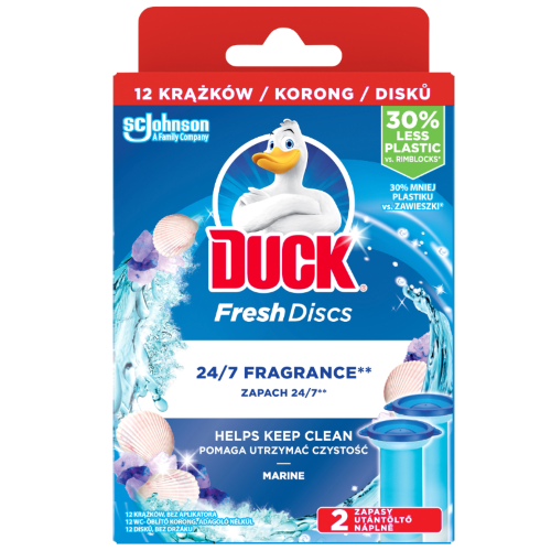 Duck | Toilet Gel Discs Refill Marine | (2x 36 ml)  12 stk | 14,95/Stk.