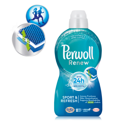 Perwoll | Renew Refresh - til sportstøj og syntetiske stoffer| 990ml | 40.35/L.