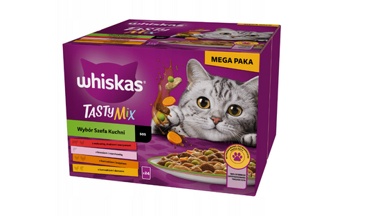 Whiskas | Tasty mix - 4 varianter af vådfoder | 2040 g | 46.54/Kg.
