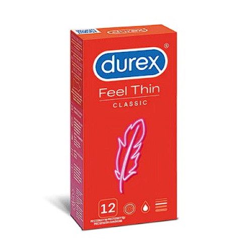 Durex | Feel Thin Classic kondomer | 12 stk | 5.40/Stk
