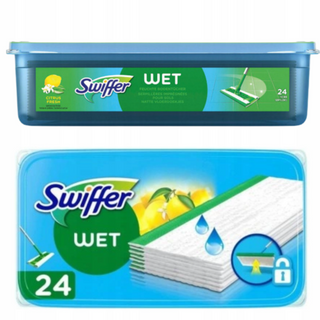 Swiffer Wet Wipes Refill Citronduft 24 stk – effektive engangsmopper med frisk citronduft, fjerner snavs og støv på gulve hurtigt og nemt, ideelle til daglig rengøring.
