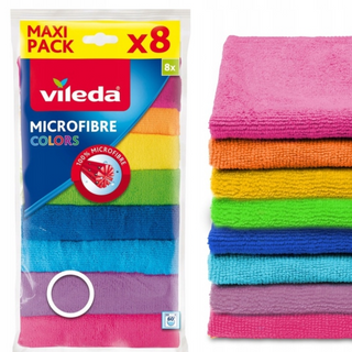 Vileda Mikrofiberfarvede Klude 8 stk. – Farverig og Effektiv Rengøring