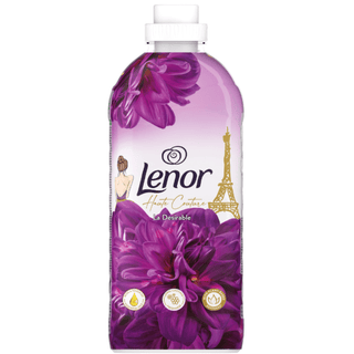 Lenor Skyllemiddel La Désirable Haute Couture 1400 ml i original emballage – luksuriøst skyllemiddel med elegant duft, der giver tøjet langvarig friskhed og en silkeblød følelse.