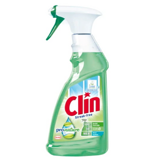 Clin vinduespray Pro Nature 500 ml – miljøvenlig glasrens i sprayflaske for stribefri glans