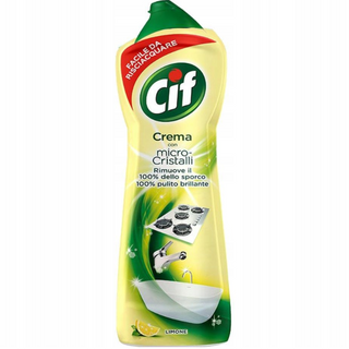 Cif Cream Cleaner Lemon 750 ml – flaske med citrusrens, effektiv til rengøring af hårde overflader
