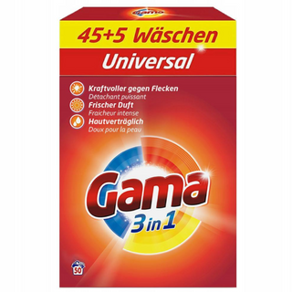 Gama universal vaskepulver 3 kg – 50 vaske