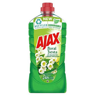 Ajax Universalrengøring | Spring Flowers | 1000ml | 21.95/l - Køb og spar Ajax Universal Spring Flowers 1 liter universalrengøring med frisk forårsduft fra Floral Fiesta-serien.
Effektiv gulvrens og rengøringsmiddel til daglig rengøring af gulve, fliser og hårde overflader i hjemmet.
Efterlader en langvarig frisk duft og skinnende rene overflader uden striber.