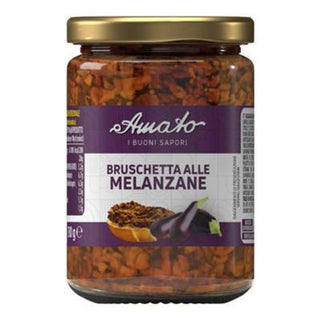 Amato Bruschetta alle Melanzane italiensk aubergineblanding, 350 g, til bruschetta, crostini, pasta og antipasti

