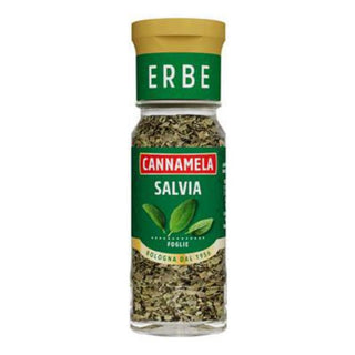 Cannamela Salvia tørret salvie i glas – aromatisk italiensk krydderi til kød, pasta, saucer og madlavning.