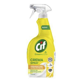 Cif Greenactive Crema Spray kraftig affedtningsspray med citron til rengøring af køkken, ovn, komfur og andre overflader
