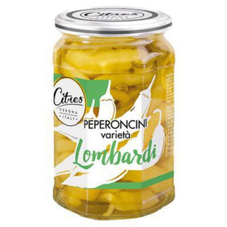 Citres Peperoncini Lombardi – italienske grønne chilipebre i lage på glas
