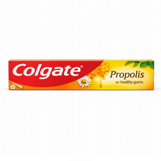 Colgate Propolis tandpasta er udviklet til daglig mundpleje og hjælper med at pleje tandkødet, rense tænderne og give en frisk følelse i munden. Tandpastaen indeholder propolis og er velegnet til dig, der ønsker en tandpasta med fokus på sundt tandkød og god mundhygiejne. Søgeord: Colgate Propolis, tandpasta med propolis, tandpasta til tandkød, sundt tandkød, Colgate tandpasta, daglig tandpleje, mundhygiejne, tandpasta til friske tænder.
