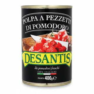 DeSantis Polpa a Pezzetti hakkede italienske tomater 400 g i dåse
