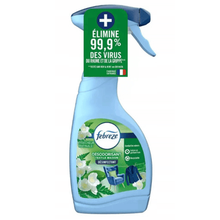 Febreze Fraîcheur Matinale desinficerende tekstilspray er en effektiv lugtfjerner og tekstilfrisker til hjemmet. Sprayen hjælper med at fjerne dårlig lugt fra sofa, stole, gardiner, tæpper, sengetøj, puder og tøj, samtidig med at den efterlader en ren og frisk morgenfrisk duft. Ideel til tekstiler, der ikke nemt kan vaskes, og perfekt til daglig opfriskning i hjemmet. Søgeord: Febreze tekstilspray, desinficerende tekstilspray, lugtfjerner til sofa, tekstilfrisker, spray til gardiner, frisk duft hjem, Febrez