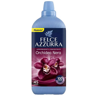 Felce Azzurra Orchidea Nera koncentreret skyllemiddel til 45 vaske med duft af sort orkidé og friskhed i op til 100 dage
