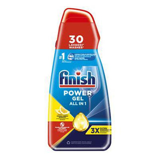 Finish Power Gel All in 1 opvaskegel med citronduft til 30 vaske, som fjerner fedt og giver skinnende rent service
