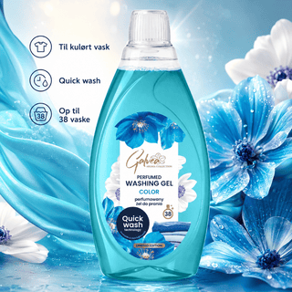 Galvee Perfumed Washing Gel Color til vaskemaskine – effektiv flydende vaskegel til farvet vasketøj, udviklet til at give rent tøj med behagelig og langvarig frisk duft
