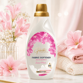 Galvee Fabric Softener Sweet Pink skyllemiddel til tøj – parfumeret tøjblødgører med blød og frisk blomsterduft, velegnet til daglig vask og til at give tekstiler en behagelig følelse
