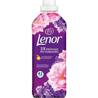 Lenor Ametista Rosa e Note di Muschio koncentreret skyllemiddel til 42 vaske med langvarig duft af rose og moskus
