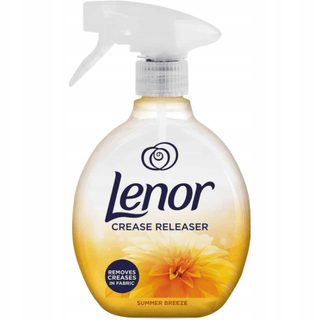 Lenor Crease Releaser Summer Breeze er en praktisk tekstilspray, der hjælper med at reducere folder i tøj og opfriske tekstiler uden brug af strygejern. Sprayen er velegnet til skjorter, bluser, kjoler, gardiner, puder, sengetøj og andre tekstiler, der hurtigt skal se friske ud og dufte rent. Perfekt til hverdag, rejse og hurtig opfriskning af tøj. Søgeord: Lenor Crease Releaser, Summer Breeze tekstilspray, folderfjerner spray, spray til tøj, tøjfrisker, tekstilfrisker, duftspray til tekstiler, spray uden s