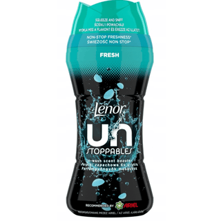Lenor Unstoppables Fresh duftperler til vask giver tøjet en ekstra frisk og langvarig duft, der holder længe efter vask. Duftperlerne hældes direkte i vaskemaskinens tromle før vask og er perfekte til tøj, sportstøj, håndklæder, sengetøj og andre tekstiler, der skal dufte rent og friskt i hverdagen.
