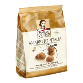 Matilde Vicenzi Amaretto d’Italia italienske amaretti-kager, 200 g, sprøde mandelkager til kaffe, dessert og søde anretninger
