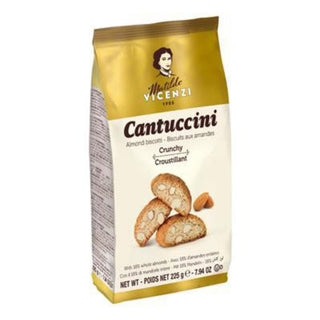 Matilde Vicenzi Cantuccini italienske mandelkager, 225 g, sprøde biscotti med mandler til kaffe og dessert
