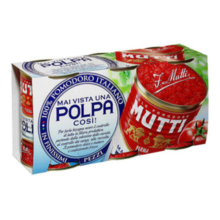 Mutti Polpa finthakkede italienske tomater, 3 x 400 g, til pastasauce, pizza, supper og italienske retter
