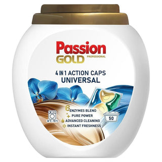 Vaskekapsler Universal 4-i-1 – Passion Gold 50 stk